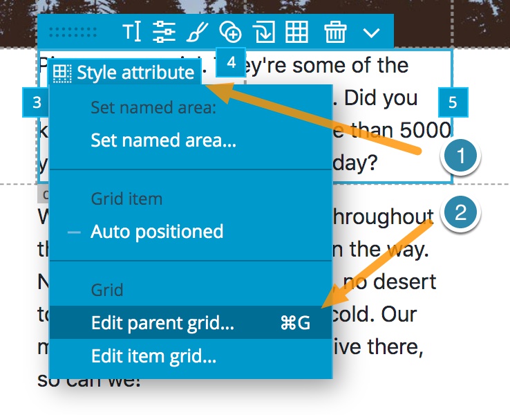 Opening the parent Grid for editing